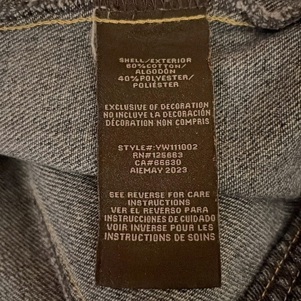 NWT! Yellowstone Dark Blue Denim Jacket with Fringe Trim Size M! - Picture 5 of 8